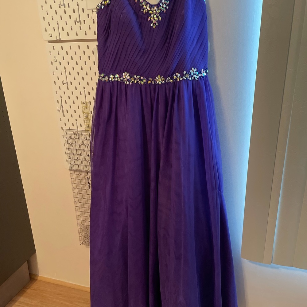Size 16 purple jewelled dress